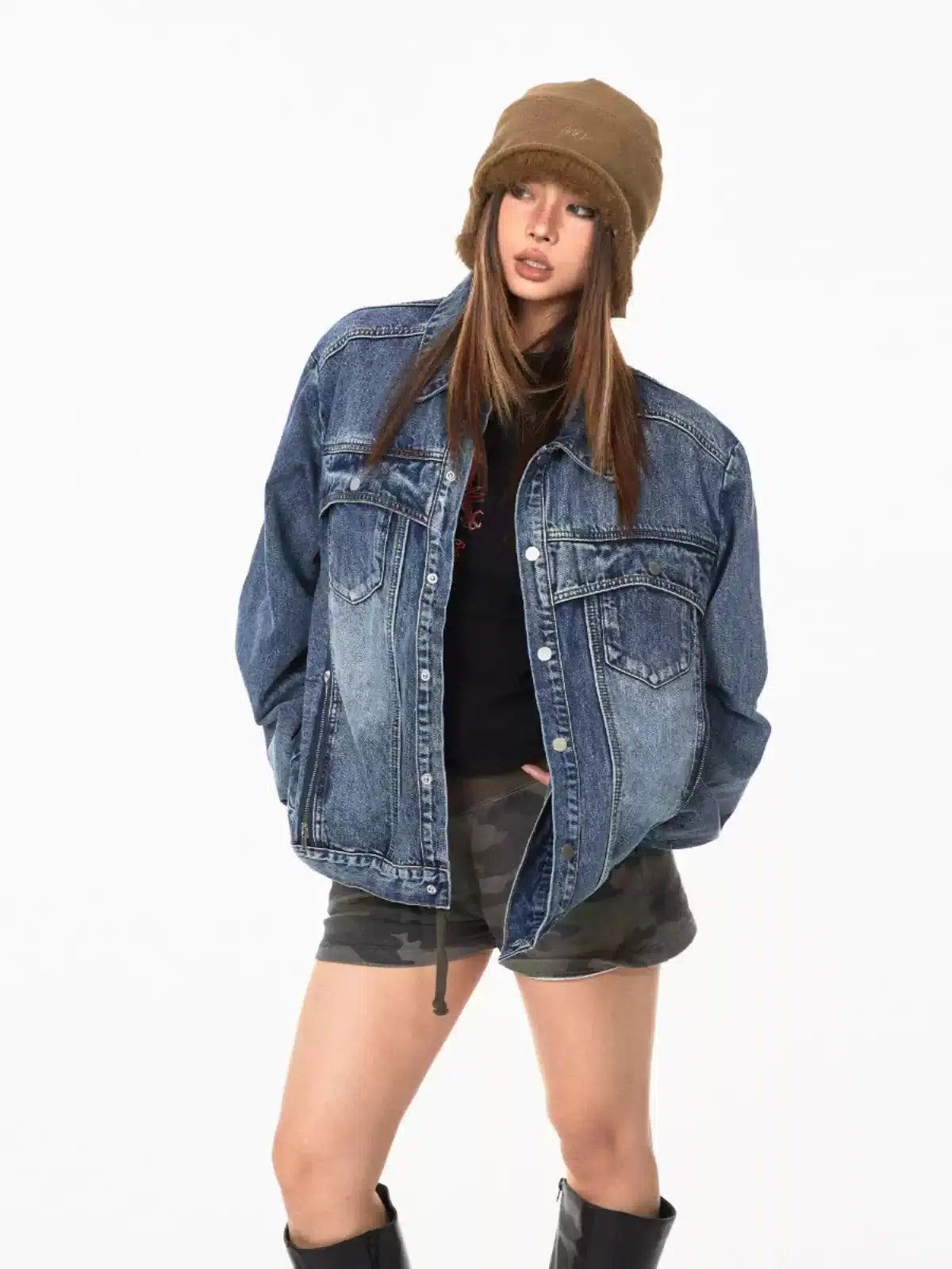 BB Multi-Button Casual Denim Jacket