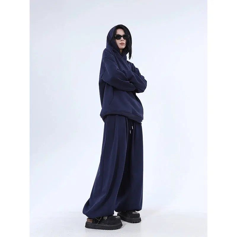 Lazy Kangaroo Pocket Versatile Hoodie & Sweatpants Set