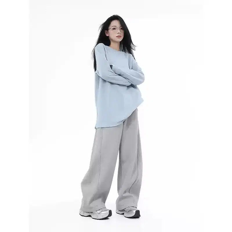 Lazy Versatile Side Pockets Wide Pants