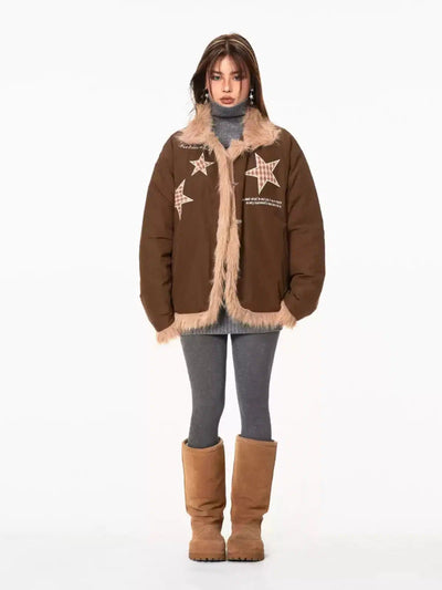 BB Stars and Faux Fur Lining Jacket