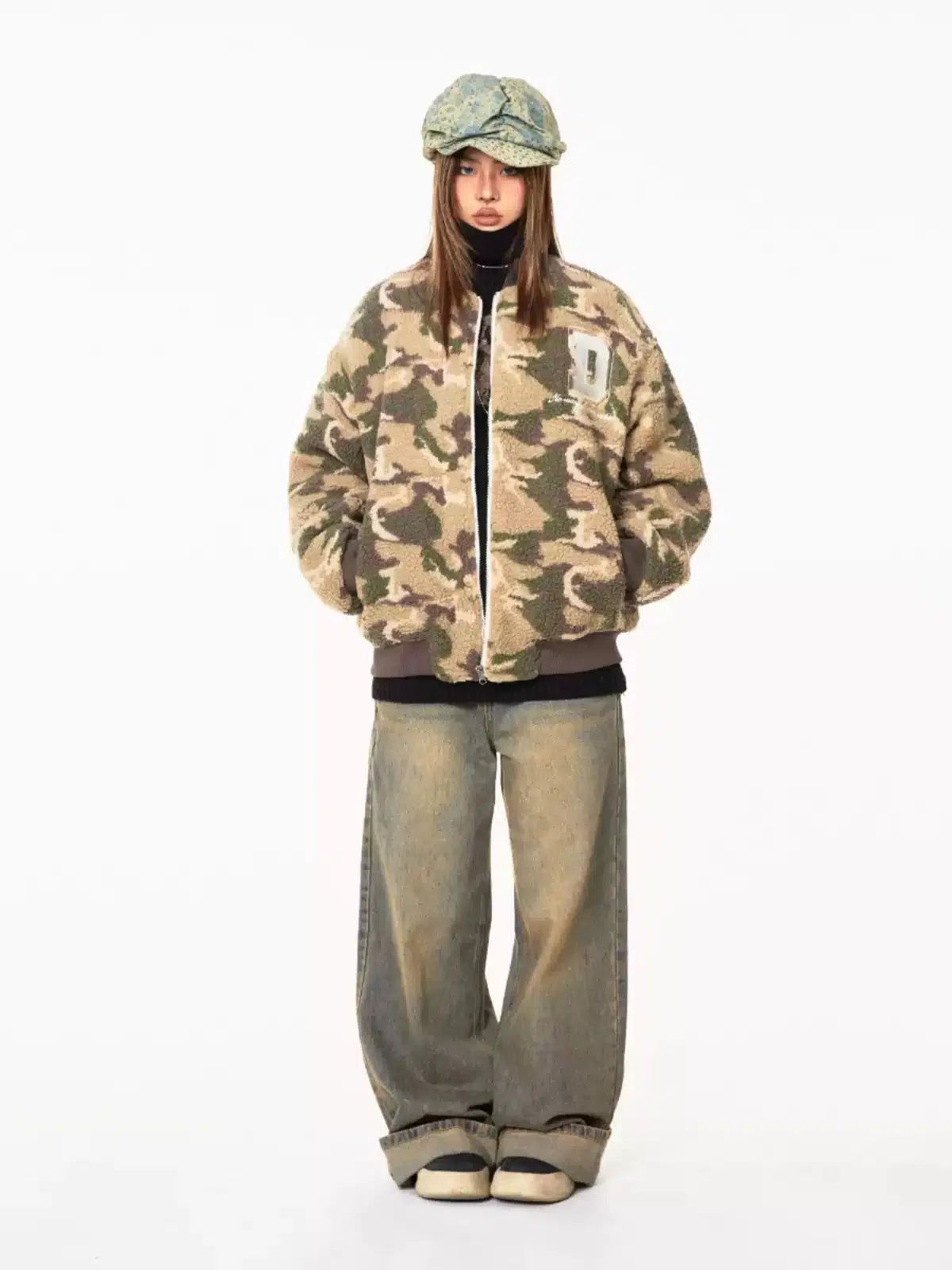 BB Camouflage Pattern Sherpa Jacket