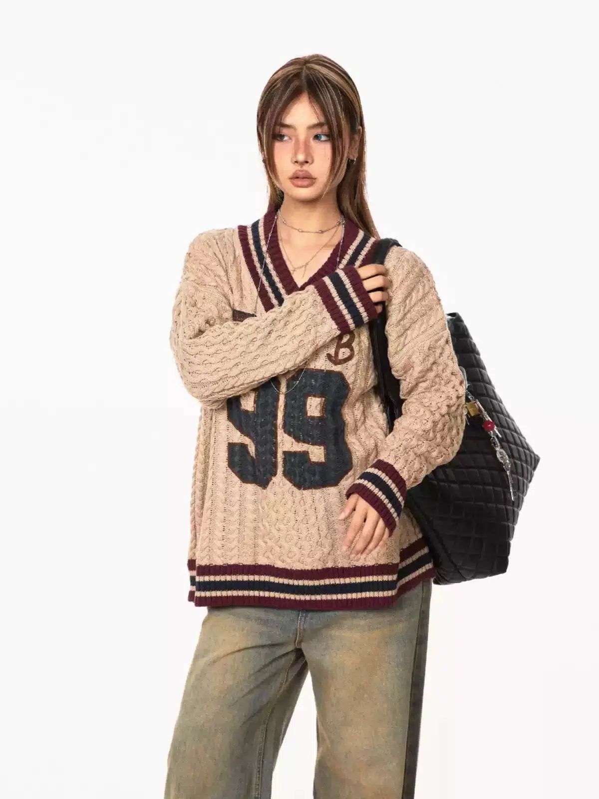 BB Number 99 School Style Sweater