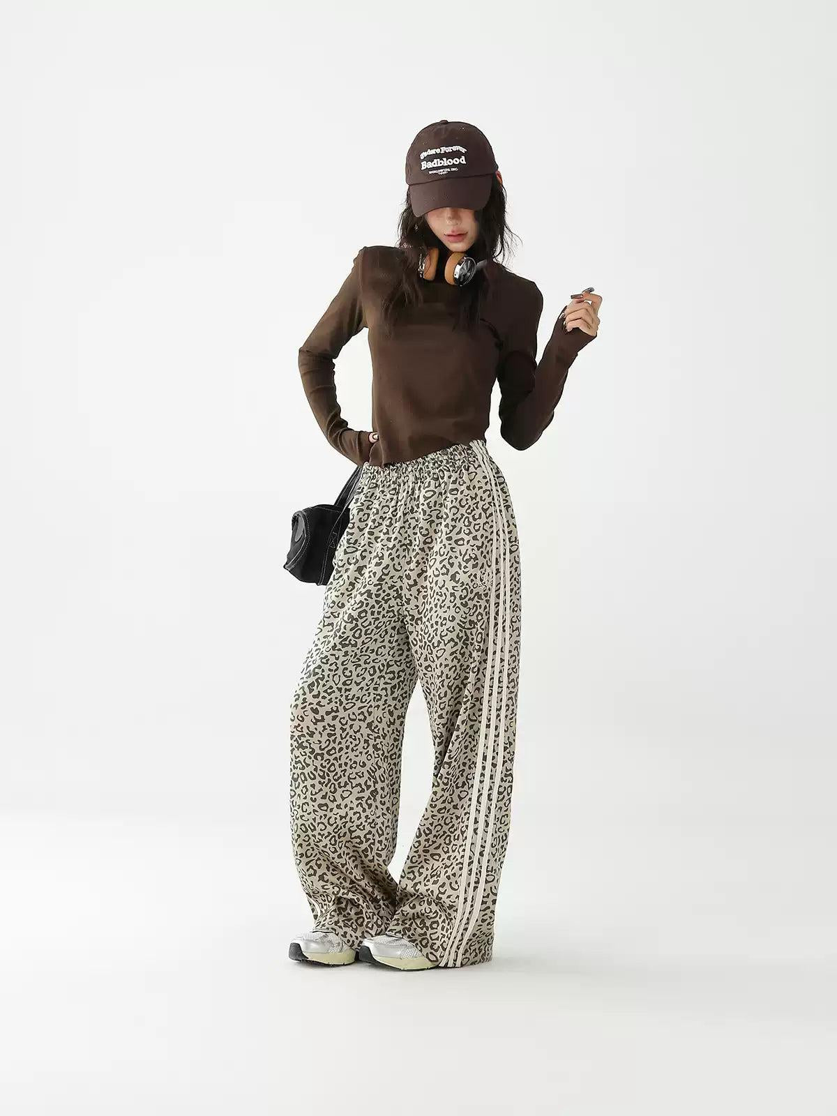 Ace Animal Print Athleisure Track Pants-korean-fashion-Pants-Ace's Closet-OH Garments