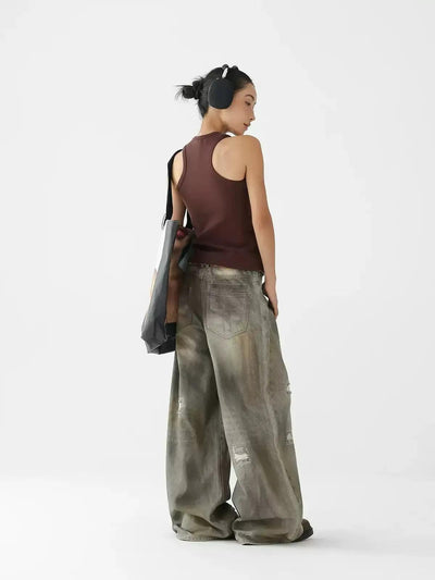 Ace Distressed Baggy Fit Jeans-korean-fashion-Jeans-Ace's Closet-OH Garments