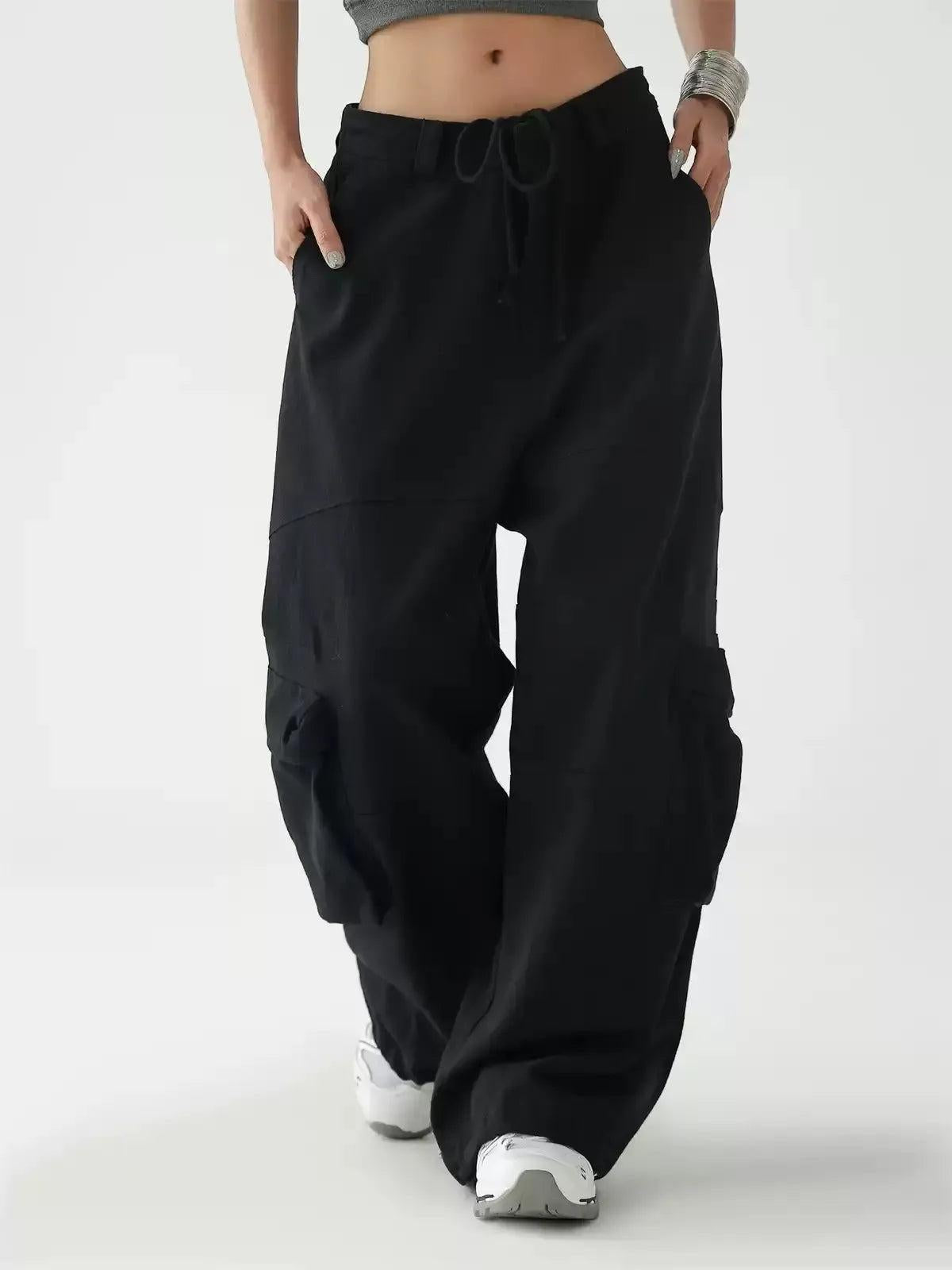 Ace Drawcord Multi-Pocket Cargo Pants-korean-fashion-Pants-Ace's Closet-OH Garments