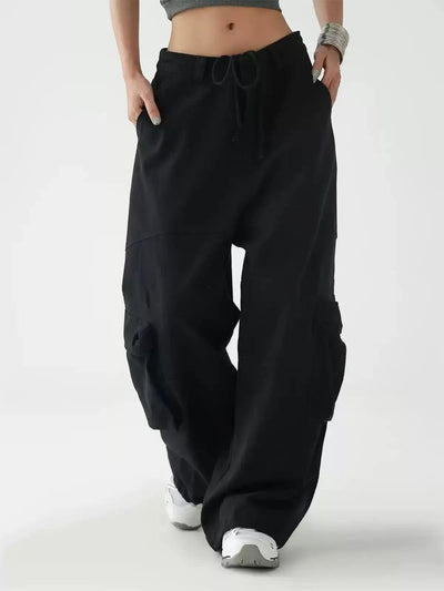 Ace Drawcord Multi-Pocket Cargo Pants-korean-fashion-Pants-Ace's Closet-OH Garments