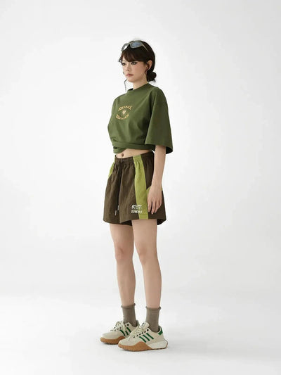 Ace Drawstring Contrast Sports Shorts-korean-fashion-Shorts-Ace's Closet-OH Garments
