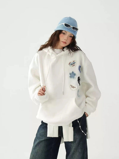 Ace Drawstring Patch Detail Hoodie-korean-fashion-Hoodie-Ace's Closet-OH Garments