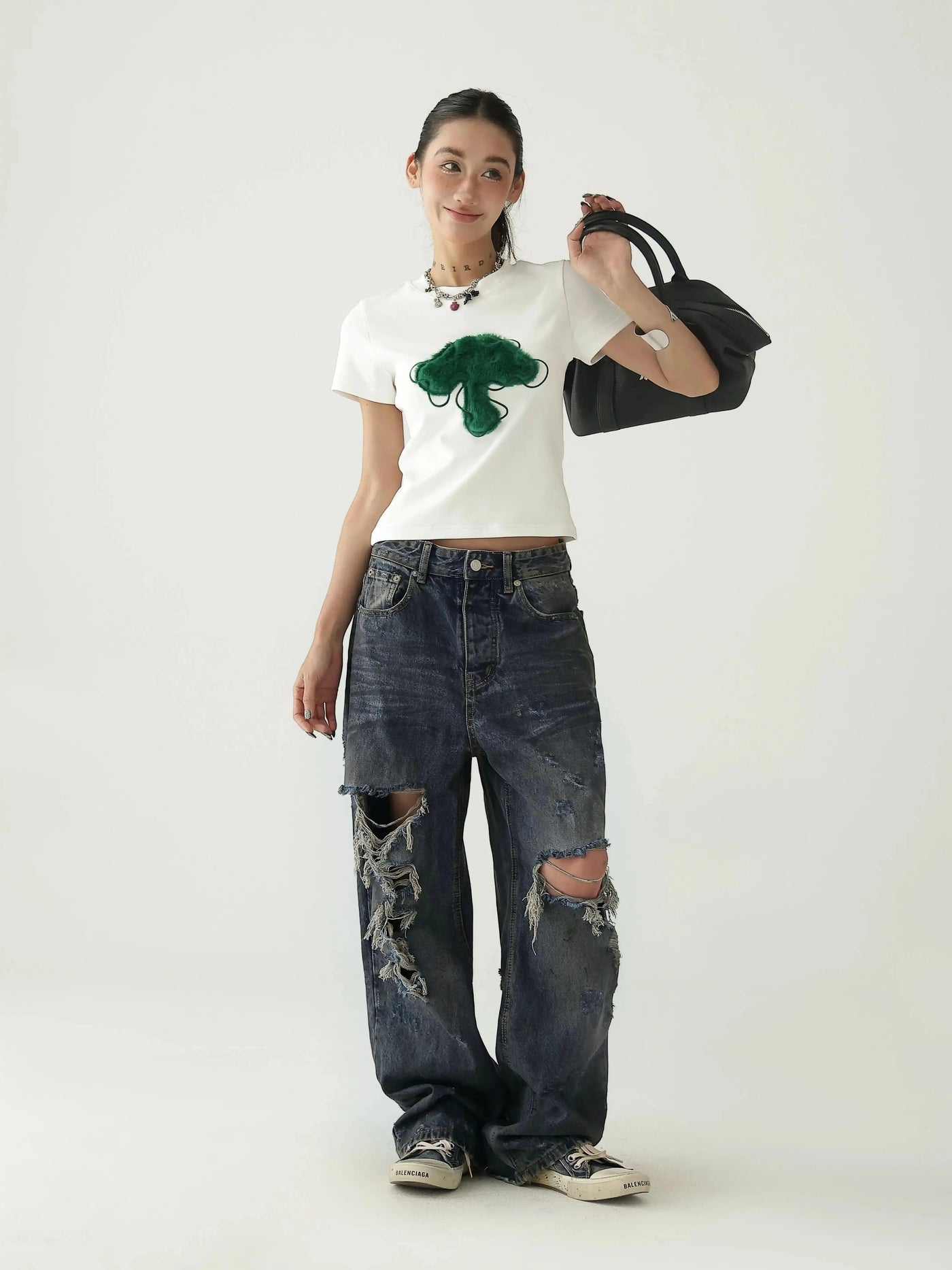 Ace Frayed Ripped Knee Jeans-korean-fashion-Jeans-Ace's Closet-OH Garments