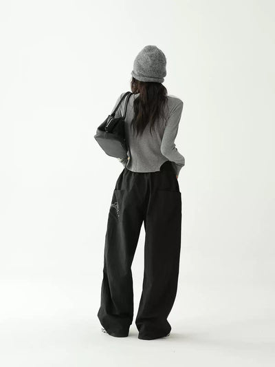 Ace Gartered Straight Leg Track Pants-korean-fashion-Pants-Ace's Closet-OH Garments
