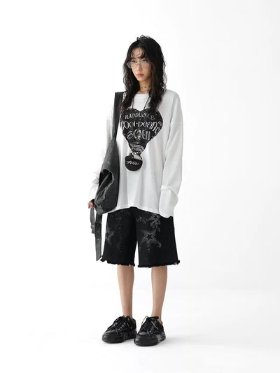Ace Heart Shaped Graphic Long Sleeve T-Shirt-korean-fashion-T-Shirt-Ace's Closet-OH Garments