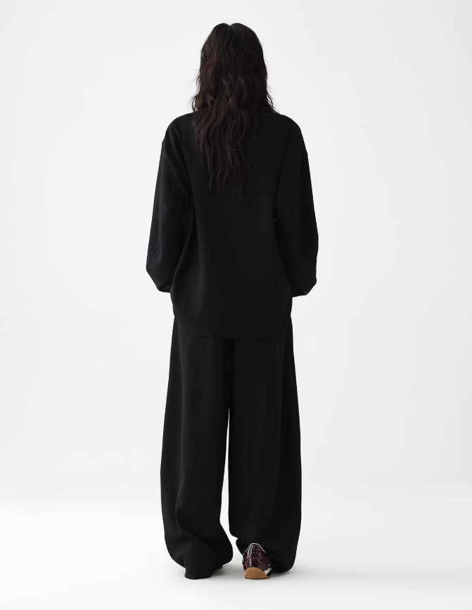 Ace Minimal Oversize Crewneck & Elastic Waist Sweatpants Set-korean-fashion-Clothing Set-Ace's Closet-OH Garments