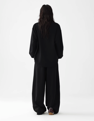Ace Minimal Oversize Crewneck & Elastic Waist Sweatpants Set-korean-fashion-Clothing Set-Ace's Closet-OH Garments