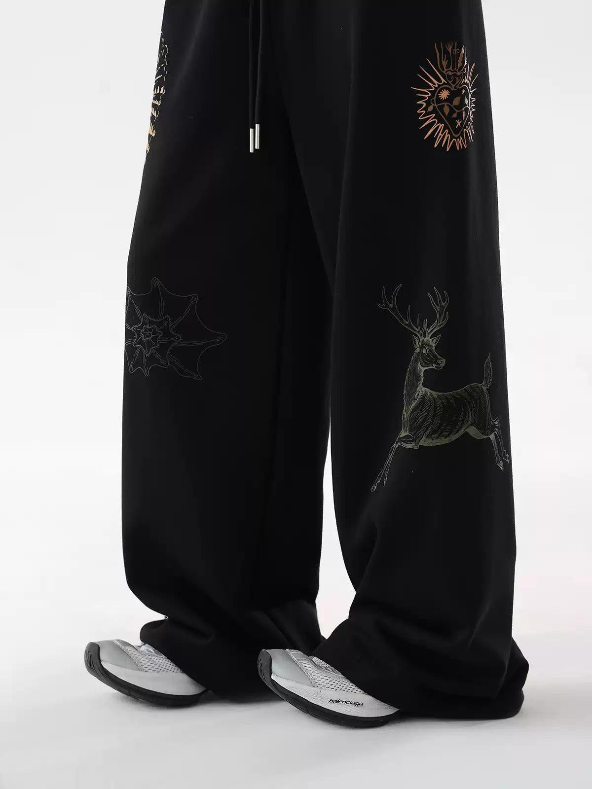 Ace Scattered Graphic Print Sweatpants-korean-fashion-Pants-Ace's Closet-OH Garments
