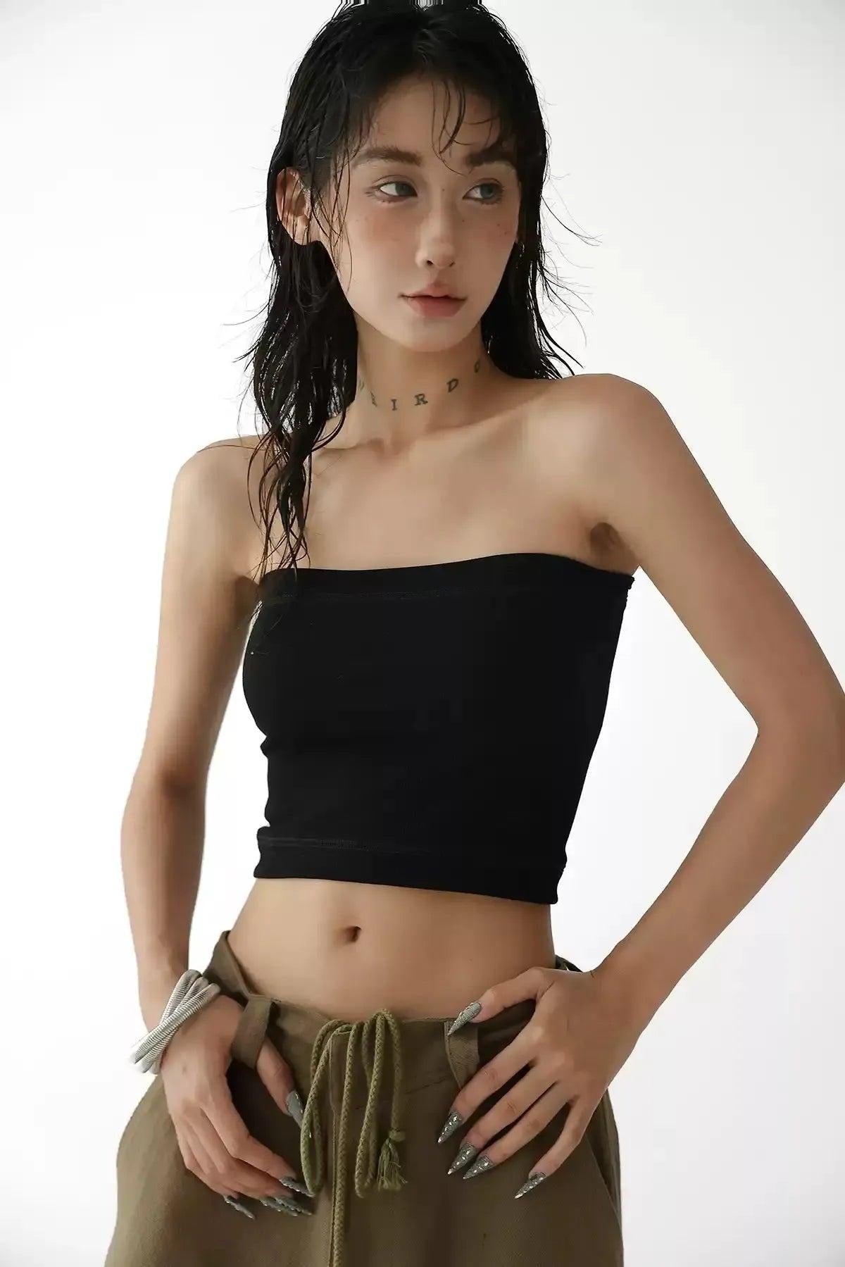 Ace Solid Color Sleek Tube Top-korean-fashion-Tank Top-Ace's Closet-OH Garments