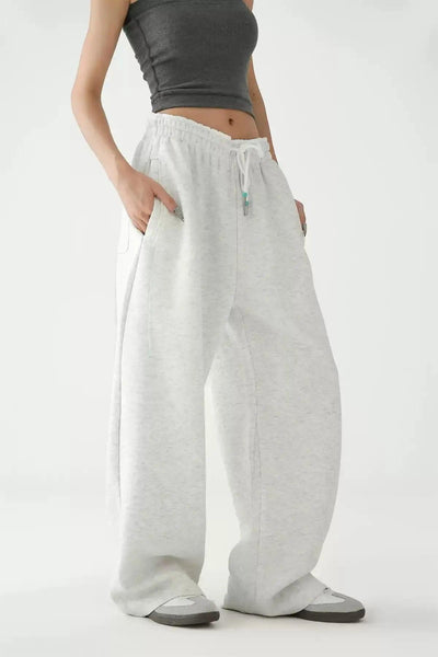 Ace Spliced Elastic Waist Drawstring Sweatpants-korean-fashion-Pants-Ace's Closet-OH Garments