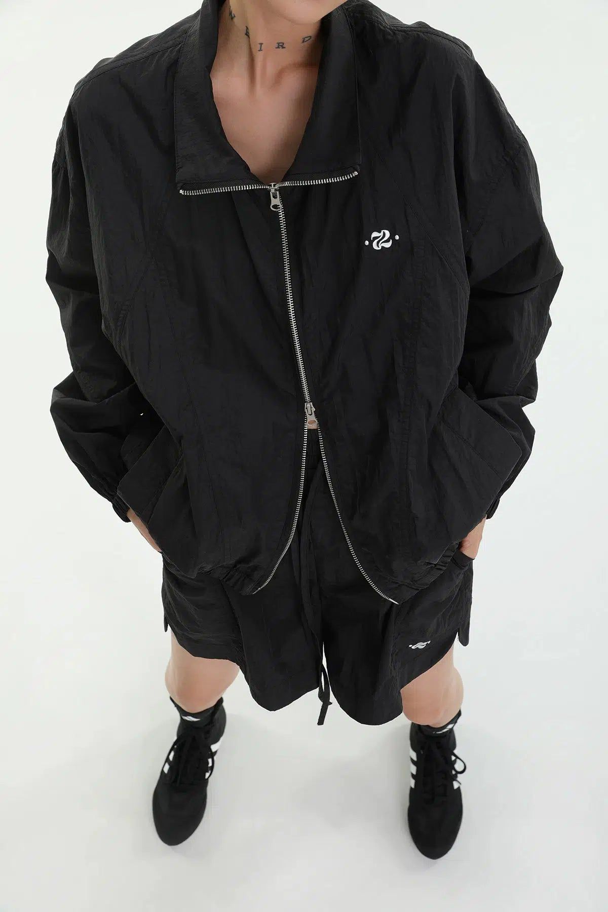 Ace Sun Protection Windbreaker Jacket & Drawstring Shorts Set-korean-fashion-Clothing Set-Ace's Closet-OH Garments