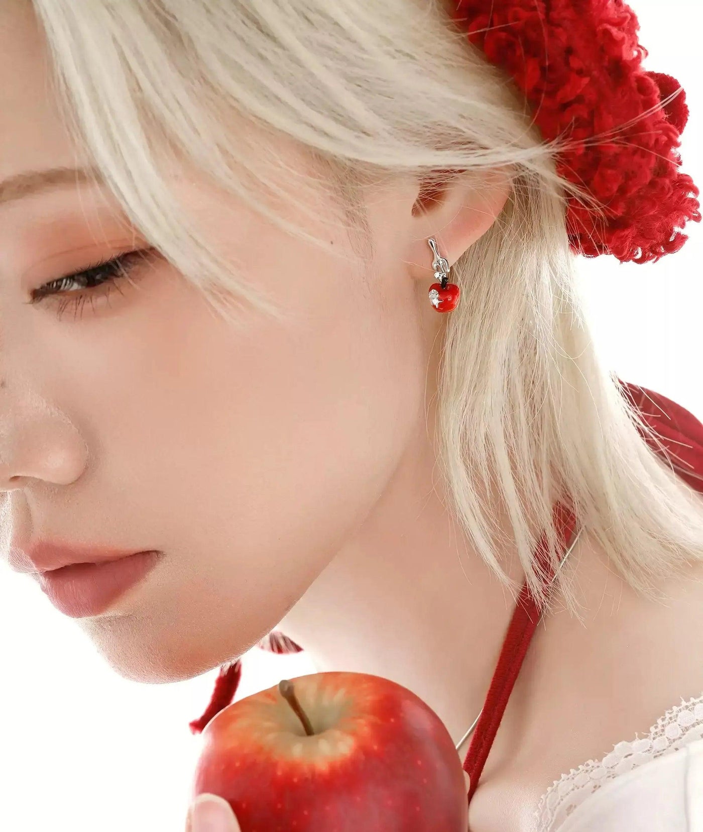 Apom Asymmetric Apple & Star Earrings-korean-fashion-Earrings-Apom's Closet-OH Garments