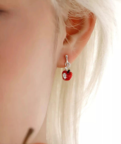 Apom Asymmetric Apple & Star Earrings-korean-fashion-Earrings-Apom's Closet-OH Garments