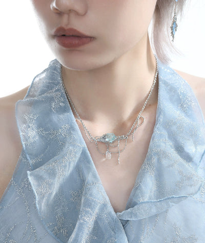 Apom Melted Oceanic Fish Necklace-korean-fashion-Necklace-Apom's Closet-OH Garments