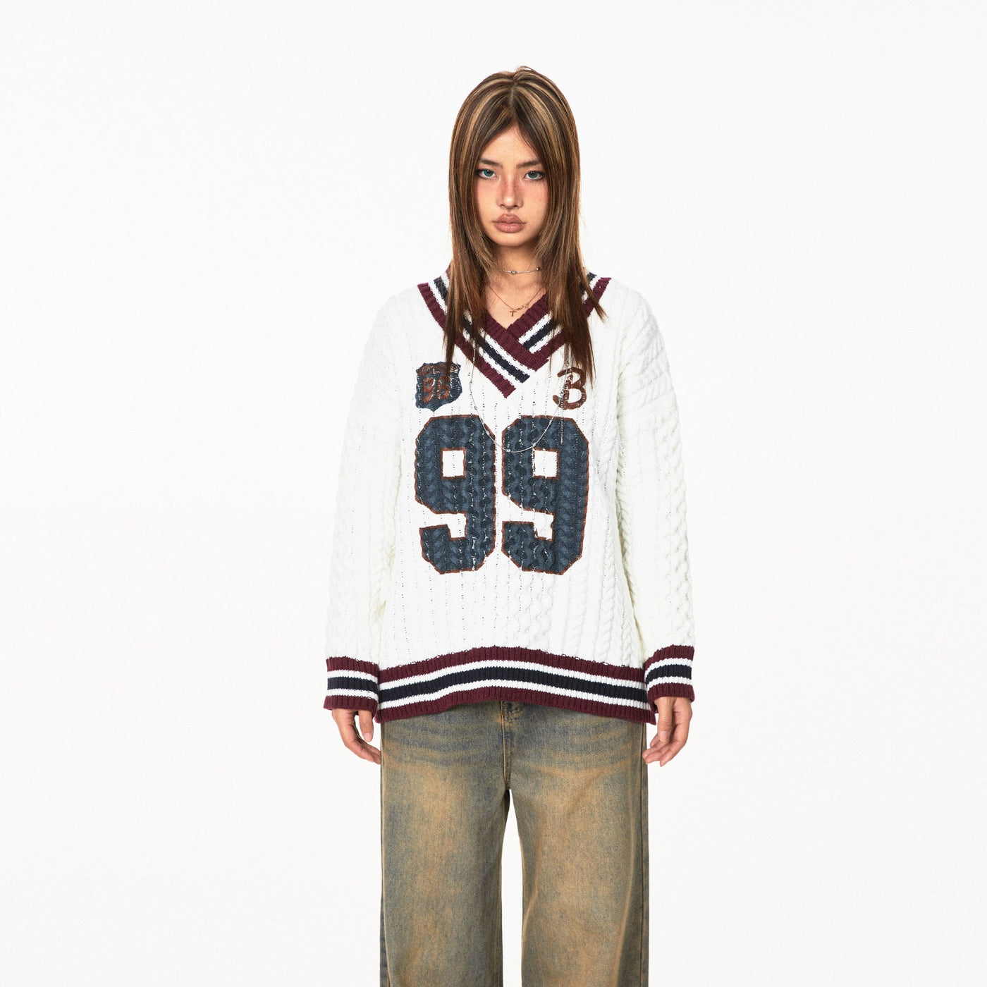 BB Number 99 School Style Sweater