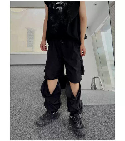 Bang Detachable Zipped Cargo Pants-korean-fashion-Pants-Bang's Closet-OH Garments