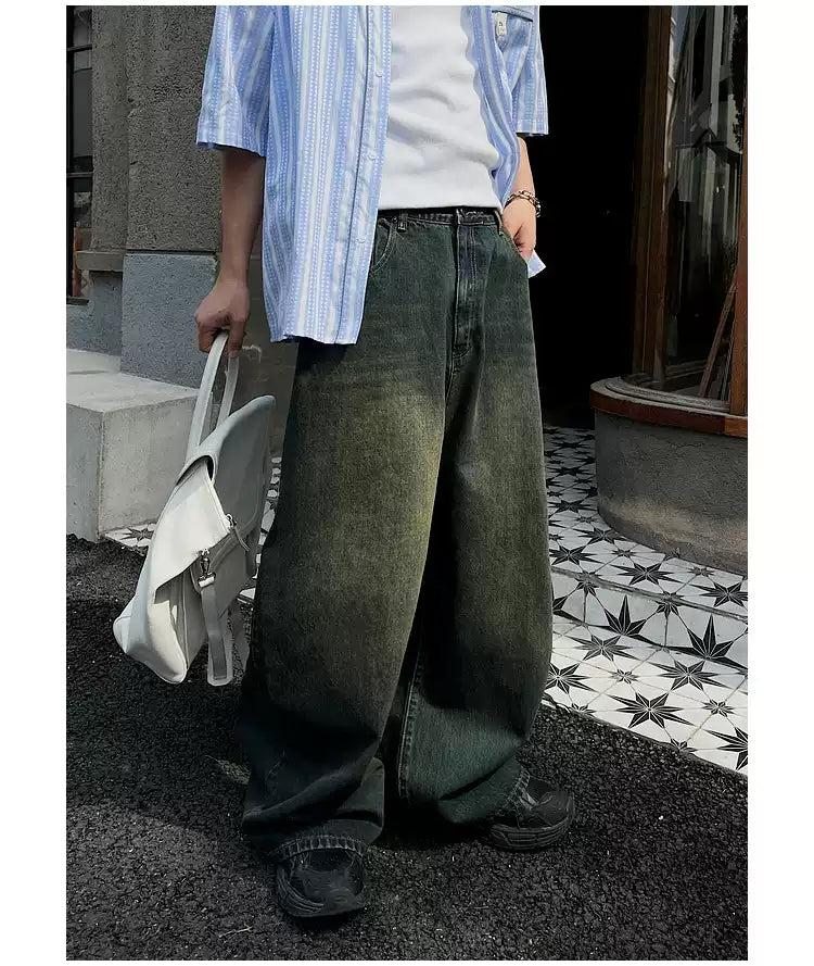 Bang Faded Loose Fit Jeans-korean-fashion-Jeans-Bang's Closet-OH Garments