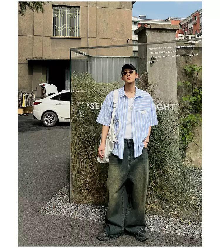 Bang Faded Loose Fit Jeans-korean-fashion-Jeans-Bang's Closet-OH Garments