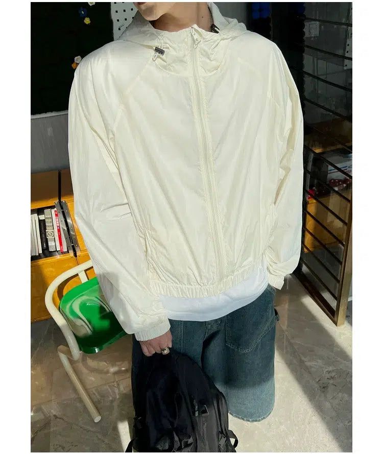 Bang Ruched Hem Sun Protection Jacket-korean-fashion-Jacket-Bang's Closet-OH Garments