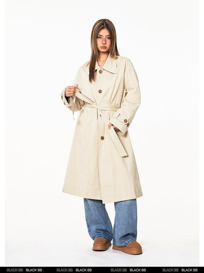 BB Basic Belted Trench Coat-korean-fashion-Long Coat-BB's Closet-OH Garments