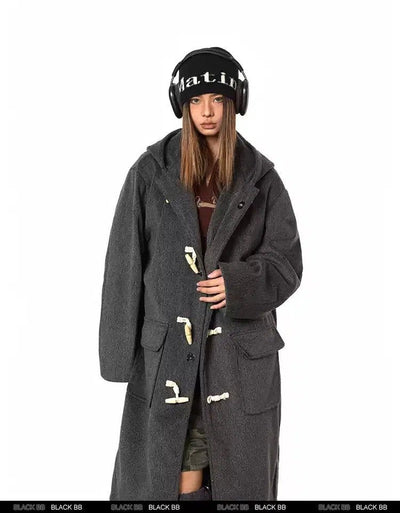 BB Collegiate Hooded Long Toggle Coat-korean-fashion-Long Coat-BB's Closet-OH Garments