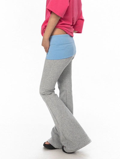 BB Color Block Flared Yoga Pants-korean-fashion-Pants-BB's Closet-OH Garments