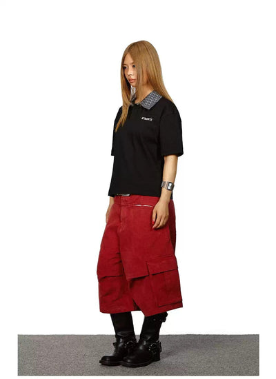 BB Contrast Plaid Collar Polo-korean-fashion-Polo-BB's Closet-OH Garments