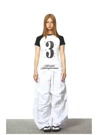 BB Contrast Spliced Slim Fit T-Shirt-korean-fashion-T-Shirt-BB's Closet-OH Garments