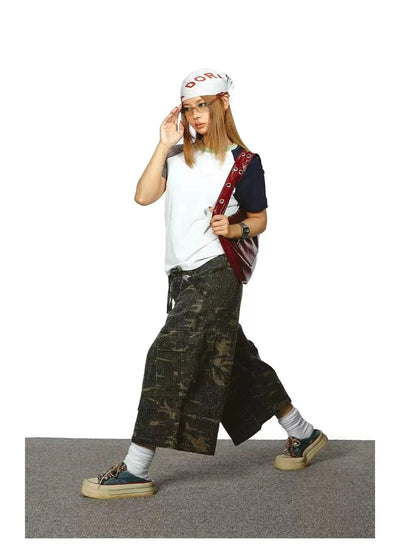 BB Contrast Spliced T-Shirt-korean-fashion-T-Shirt-BB's Closet-OH Garments