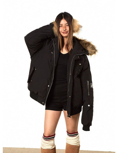 BB Faux Fur Trimmed Hood Puffer Jacket-korean-fashion-Jacket-BB's Closet-OH Garments