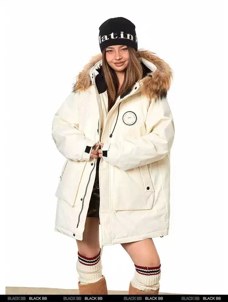 BB Fur Collar Hooded Down Jacket-korean-fashion-Jacket-BB's Closet-OH Garments