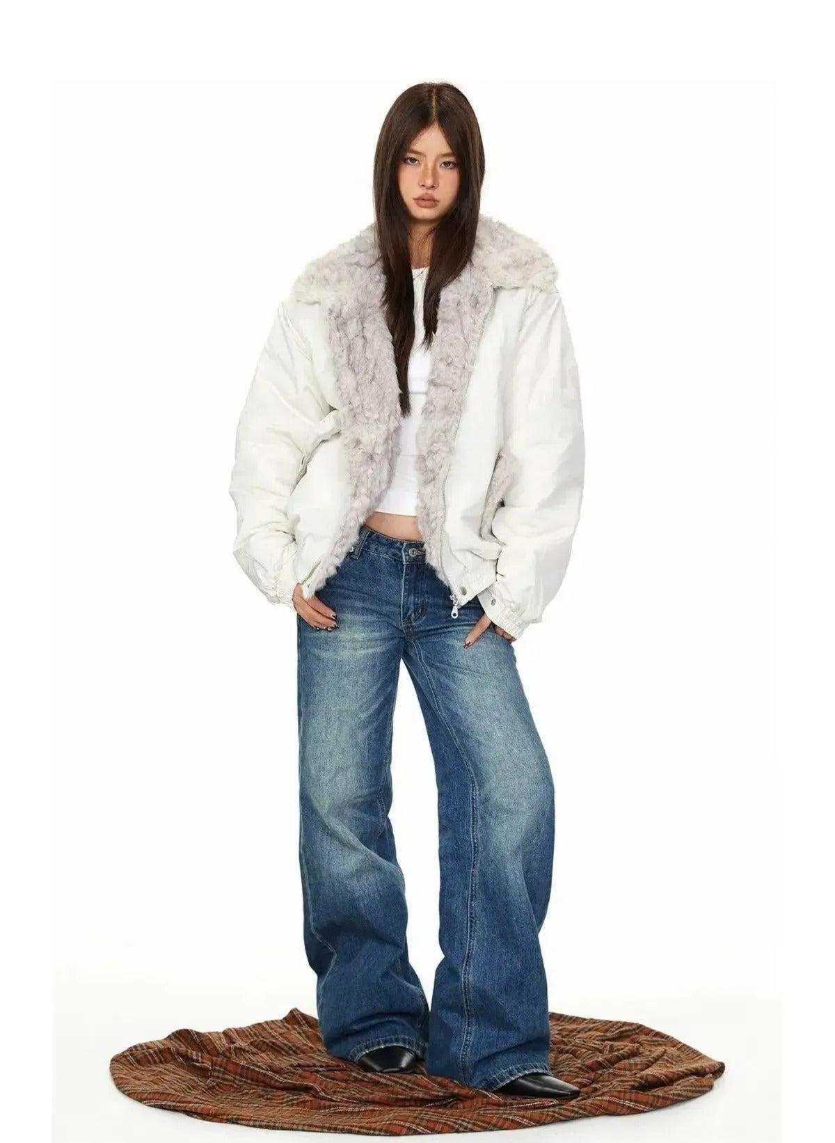 BB Fur-Trimmed Padded Jacket-korean-fashion-Jacket-BB's Closet-OH Garments