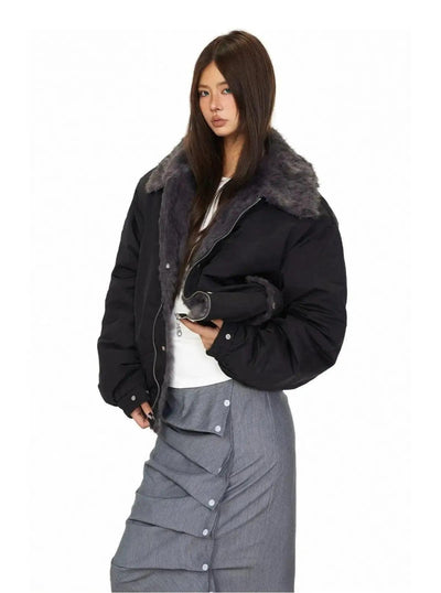 BB Fur-Trimmed Padded Jacket-korean-fashion-Jacket-BB's Closet-OH Garments