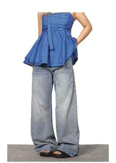 BB Gradient Bamboo Textured Jeans-korean-fashion-Jeans-BB's Closet-OH Garments