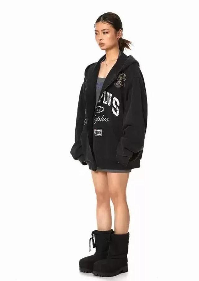 BB Grunge Overlay Print Hoodie-korean-fashion-Hoodie-BB's Closet-OH Garments