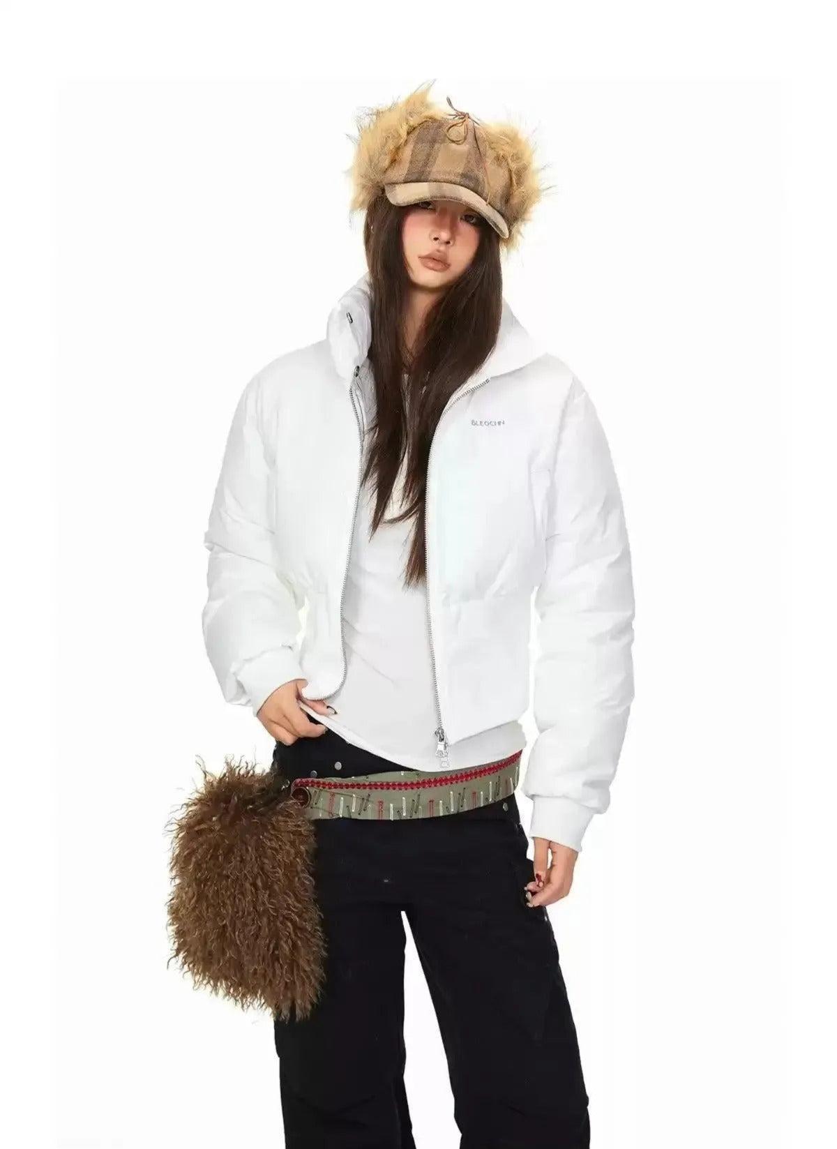 BB High Neck Cropped Puffer Jacket-korean-fashion-Jacket-BB's Closet-OH Garments