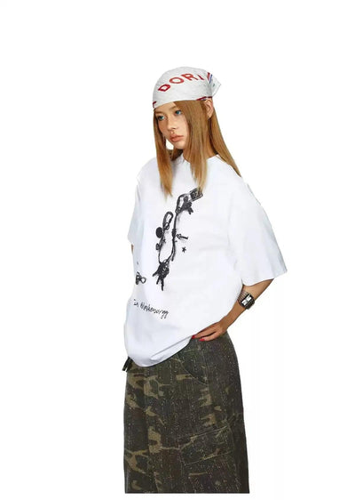BB Keychain Graphic T-Shirt-korean-fashion-T-Shirt-BB's Closet-OH Garments