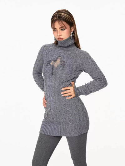 BB Laced Cross Hole Sweater-korean-fashion-Sweater-BB's Closet-OH Garments