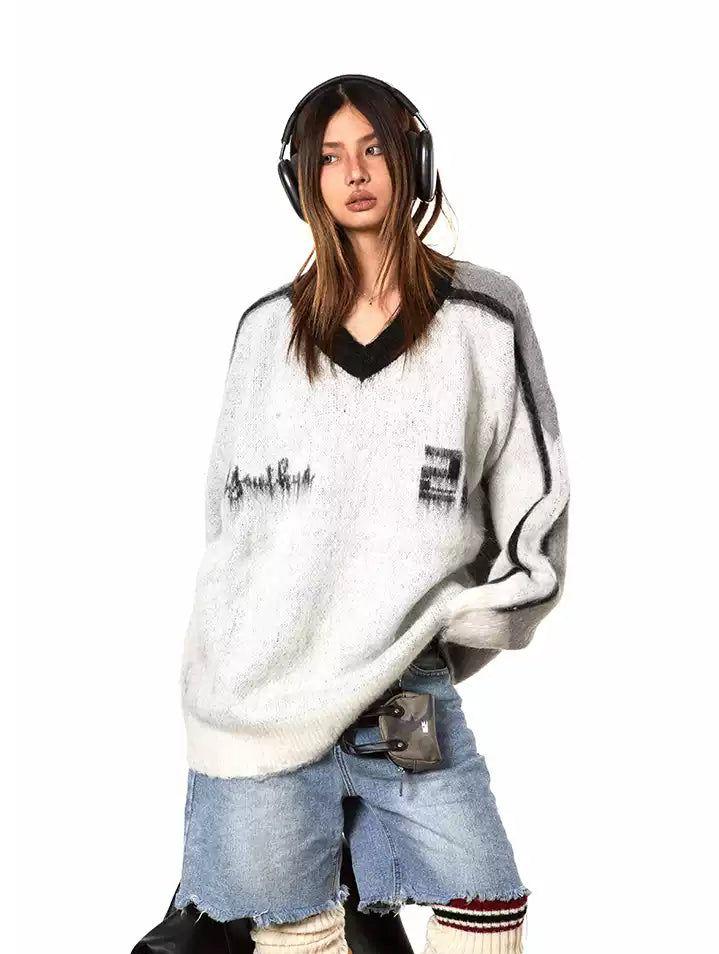 BB Mohair Sports Style Sweater-korean-fashion-Sweater-BB's Closet-OH Garments