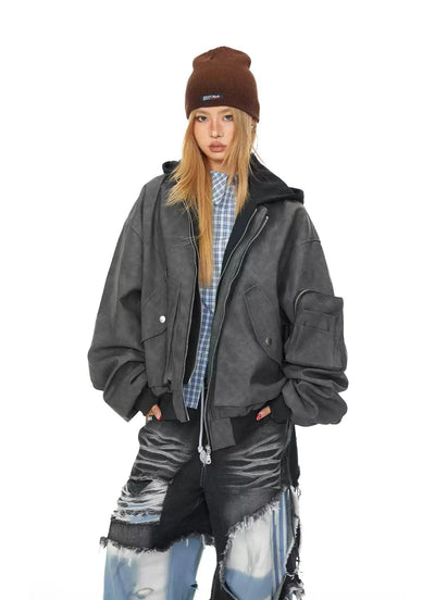 BB Multi Detail Layered Faux Leather Jacket-korean-fashion-Jacket-BB's Closet-OH Garments