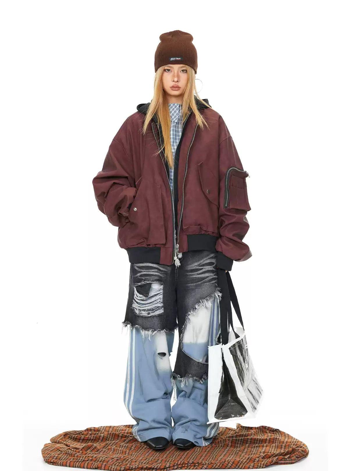 BB Multi Detail Layered Faux Leather Jacket-korean-fashion-Jacket-BB's Closet-OH Garments