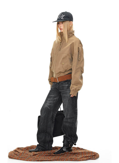 BB Multi Details Zipped Jacket-korean-fashion-Jacket-BB's Closet-OH Garments