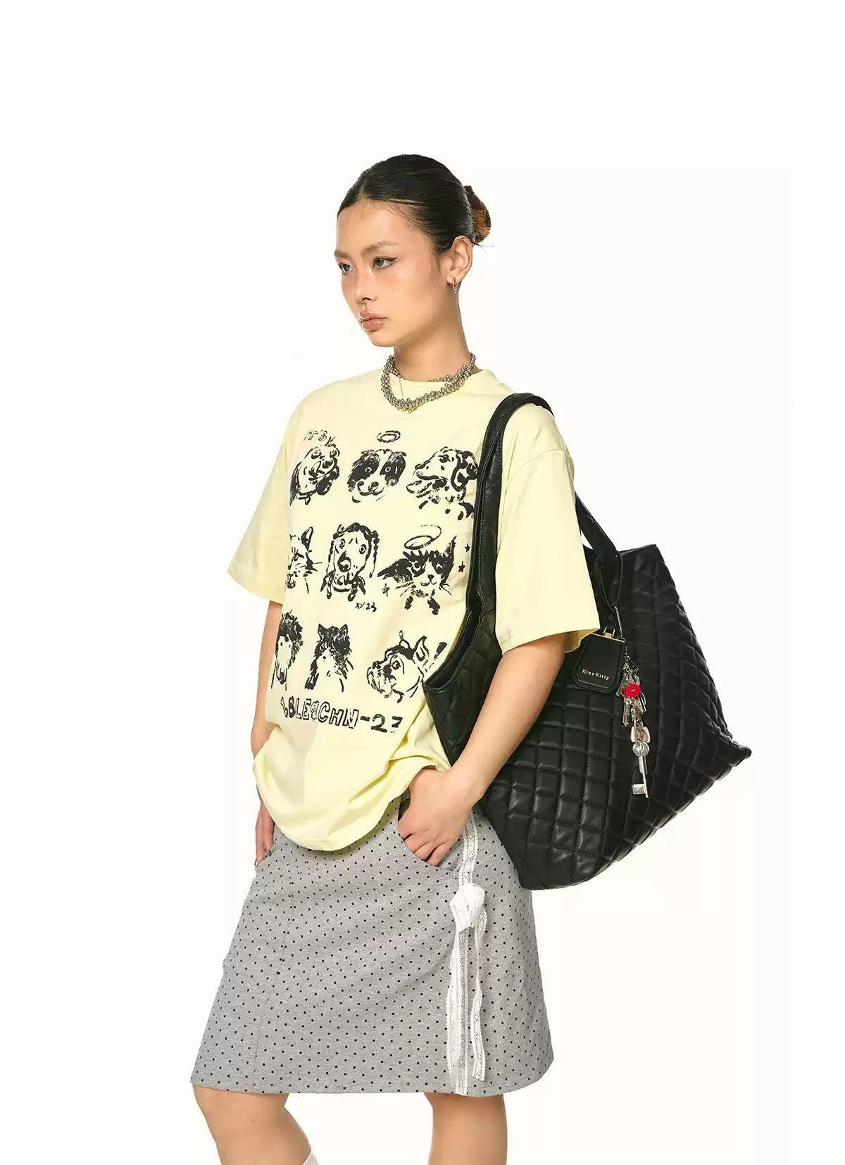 BB Multi-Dog Graphic T-Shirt-korean-fashion-T-Shirt-BB's Closet-OH Garments