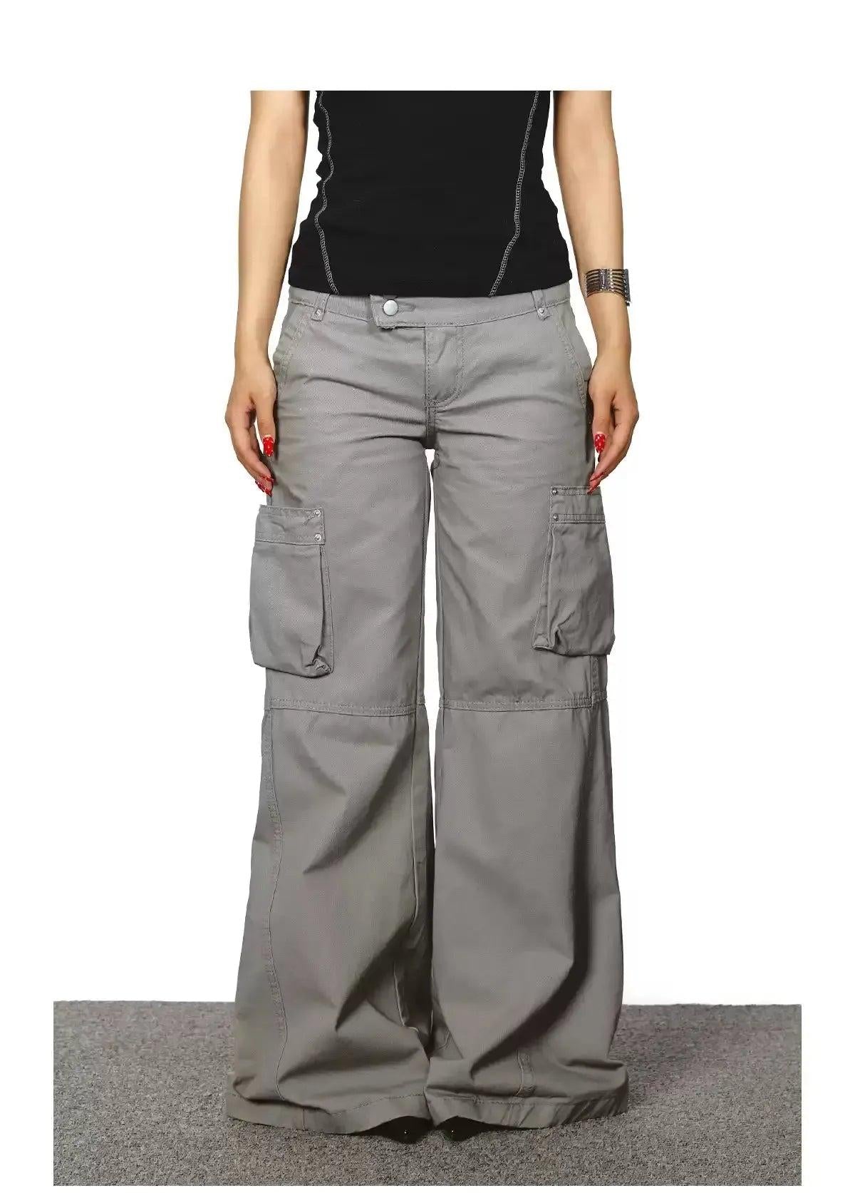 BB Multi-Pocket Cargo Pants-korean-fashion-Pants-BB's Closet-OH Garments